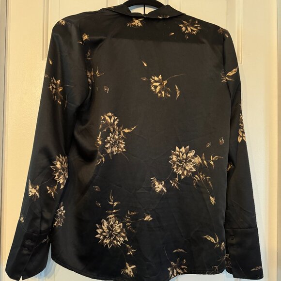 GENTLE FAWN Black with Floral Details Button Down Blouse - Picture 2 of 6